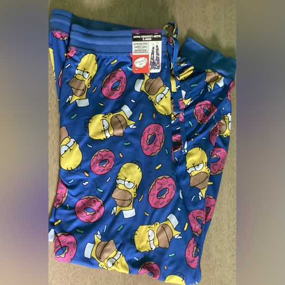 The Simpsons Pants Nwt Mens The Simpsons Homer Pajama Pants Size 2x